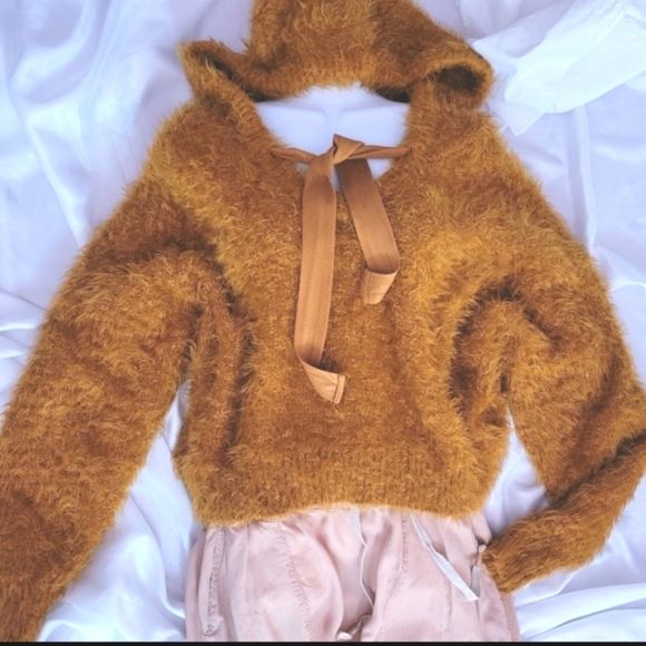 Free People Oversized Hoodie Burnt Orange - Picture 2 of 3